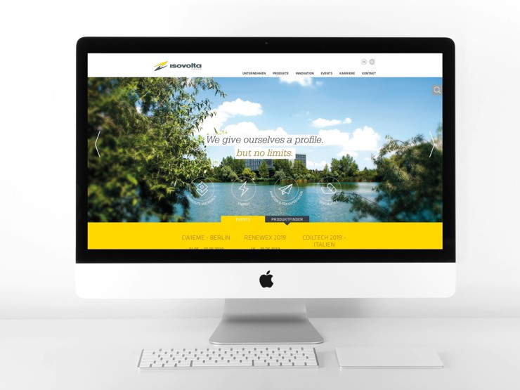 ISOVOLTA Group Websiteerstellung, responsive Design und Produktdatenbank